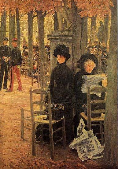 James Tissot Without a Dowry aka Sunday in the Luxembourg Gardens France oil painting art